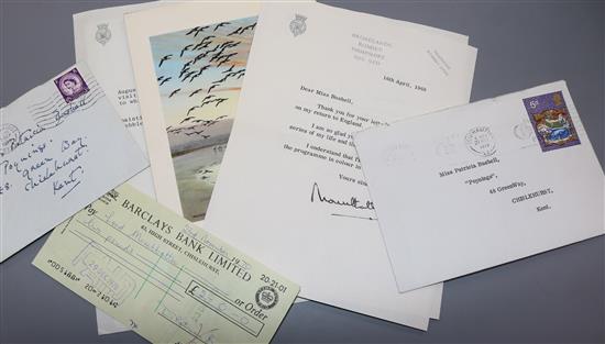 A small collection of autograph material, including Mountbatten of Burma,